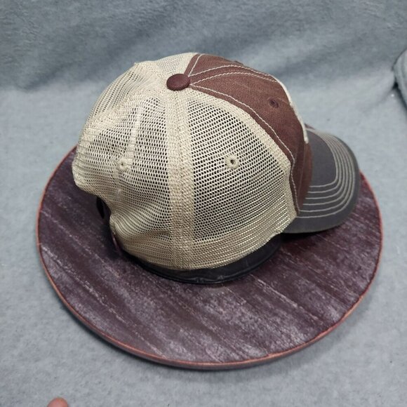 Texas A&M Aggies Trucker Cap Adjustable Brown & Beige Cotton/Mesh Embroidered Lo - Picture 5 of 9